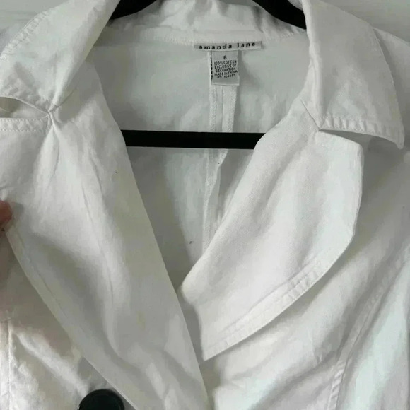 Vintage White Button Down Summer Dress, Size 8 - Picture 3 of 4